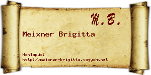 Meixner Brigitta névjegykártya